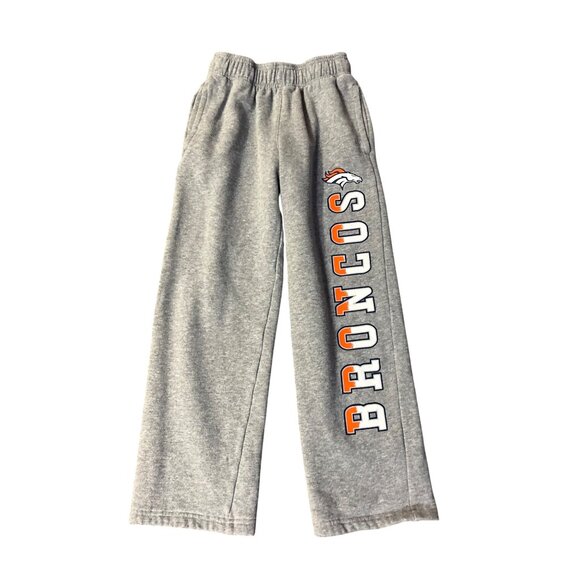 NFL Team Apparel Youth Denver Broncos Sweatpants Gray Size Small (8) Used - Picture 3 of 14